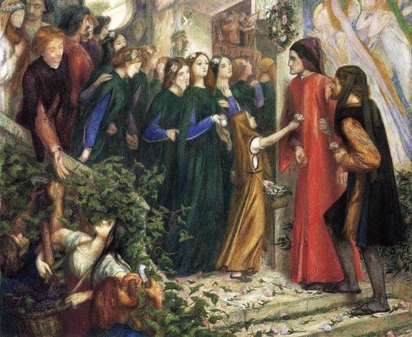 Beatrice Meeting Dante at a Wedding Feast Denies him her Salutation